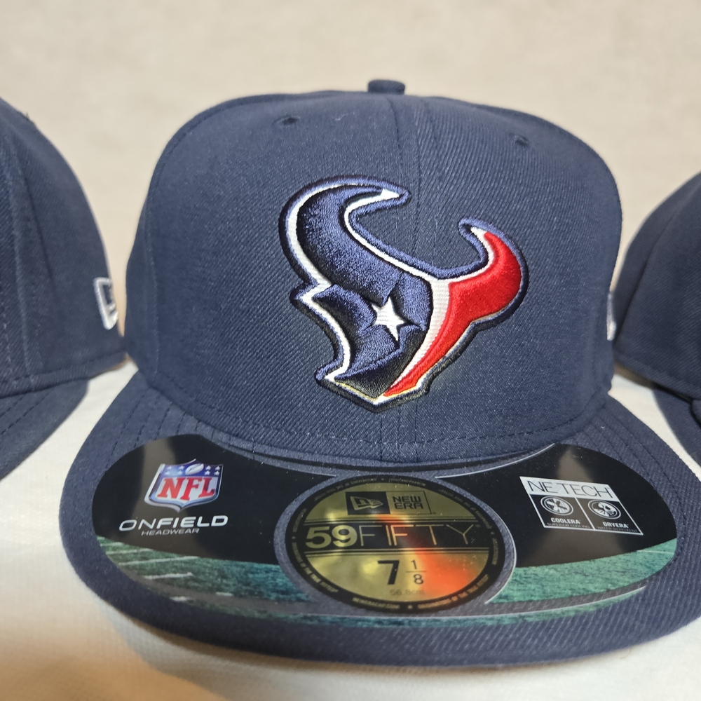 NWT New Era Houston Texans Navy Blue Basic 59FIFTY Fitted Hat ALL SIZES